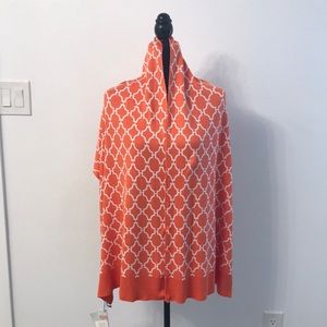 Orange and White Scene Weaver Papillon 100% Bamboo Scarf